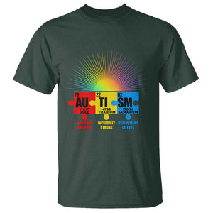 Autism Definition T Shirt Chemical Element Periodic Table Puzzle Piece TS02 Dark Forest Green Printyourwear