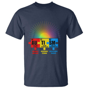 Autism Definition T Shirt Chemical Element Periodic Table Puzzle Piece TS02 Navy Printyourwear