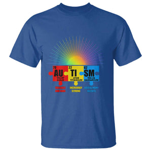 Autism Definition T Shirt Chemical Element Periodic Table Puzzle Piece TS02 Royal Blue Printyourwear