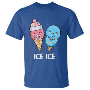 First Mother's Day T Shirt Ice Ice Baby Blue Pink Icecream TS02 Royal Blue Printyourwear