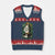 Funny Penguin Resist V-Neck Knit Sweater Vest No Tarriffs Activism Graphic TS02 Navy Red Print Your Wear