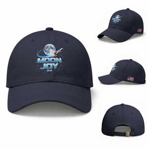 Celestial Moon Joy 2026 Baseball Cap Rocket Launch '26 Lunar Mission Celebration TS02 Baseball Cap Universal Fit Navy Print Your Wear