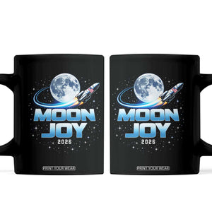 Celestial Moon Joy 2026 Coffee Mug Rocket Launch '26 Lunar Mission Celebration TS02 Black Print Your Wear