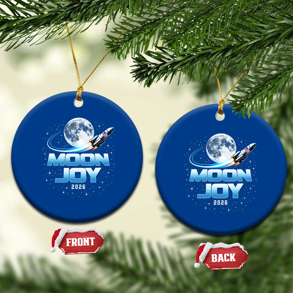 Celestial Moon Joy 2026 Ceramic Ornament Rocket Launch '26 Lunar Mission Celebration TS02 1pc Blue Print Your Wear