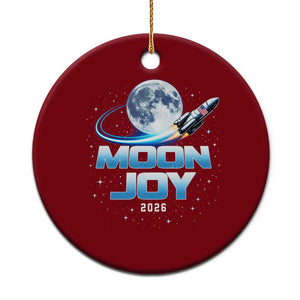 Celestial Moon Joy 2026 Ceramic Ornament Rocket Launch '26 Lunar Mission Celebration TS02 1pc Red Print Your Wear