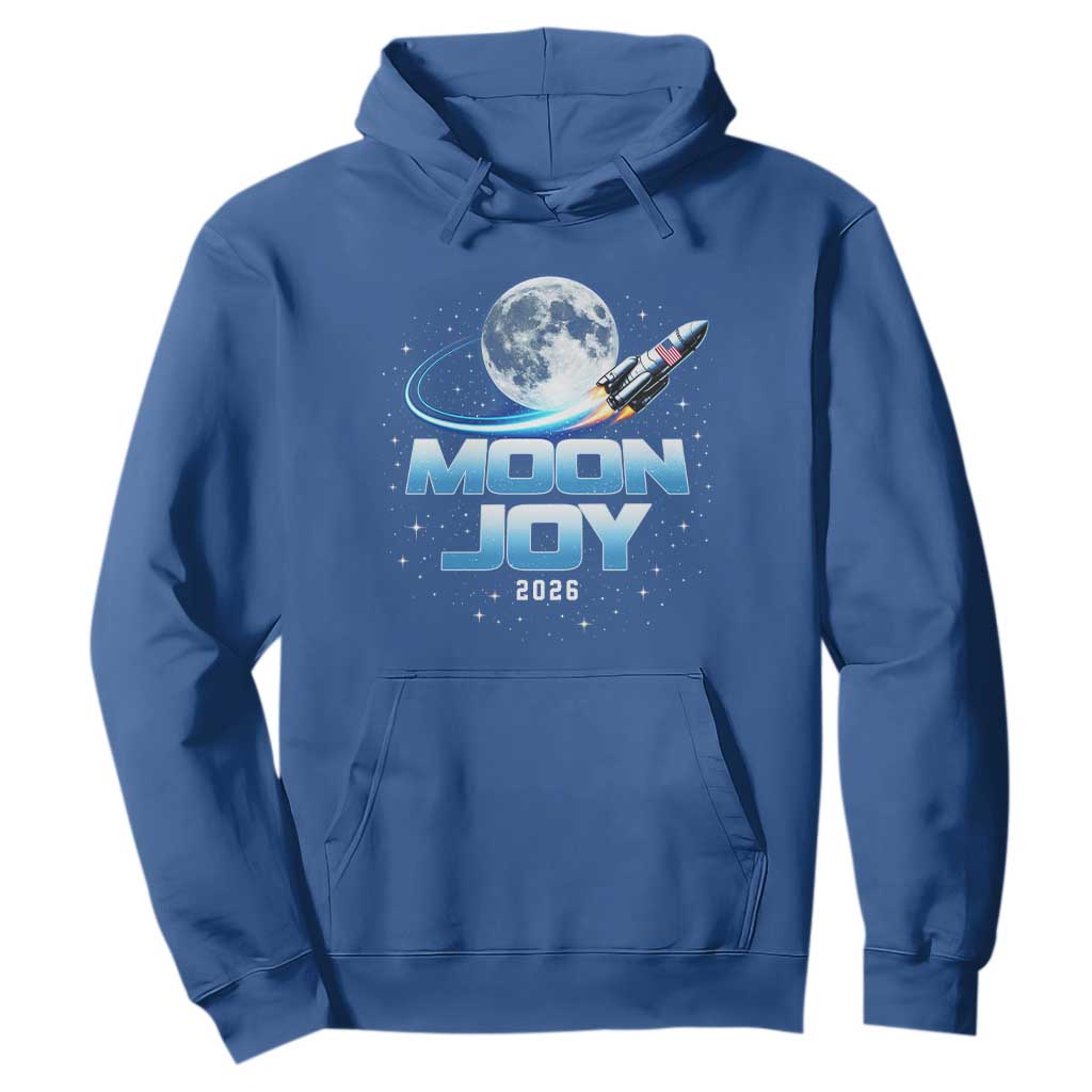 Celestial Moon Joy 2026 Hoodie Rocket Launch '26 Lunar Mission Celebration TS02 Royal Blue Print Your Wear