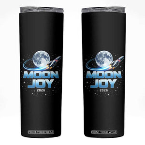 Celestial Moon Joy 2026 Skinny Tumbler Rocket Launch '26 Lunar Mission Celebration TS02 Black Print Your Wear