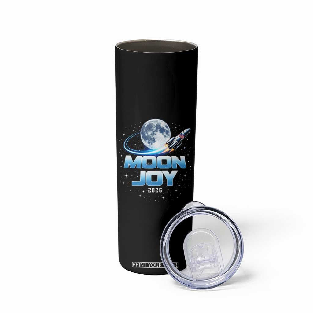 Celestial Moon Joy 2026 Skinny Tumbler Rocket Launch '26 Lunar Mission Celebration TS02 Print Your Wear
