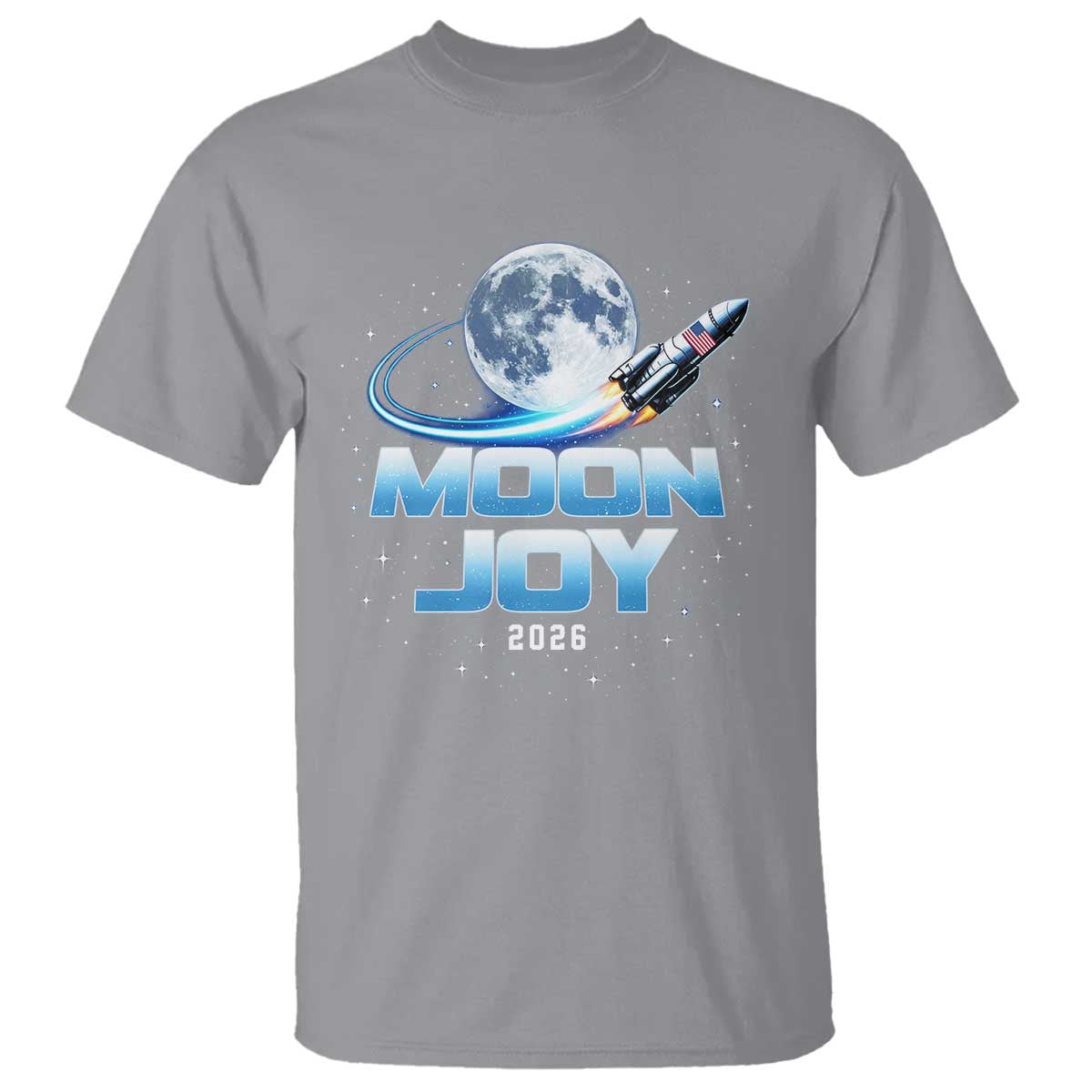 Celestial Moon Joy 2026 T Shirt Rocket Launch '26 Lunar Mission Celebration TS02 Sport Gray Print Your Wear