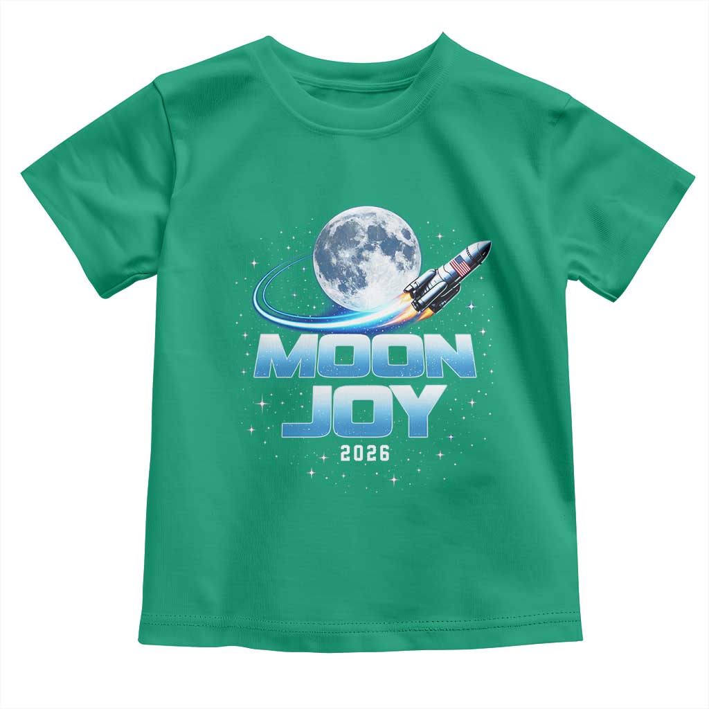 Celestial Moon Joy 2026 Toddler T Shirt Rocket Launch '26 Lunar Mission Celebration TS02 Irish Green Print Your Wear