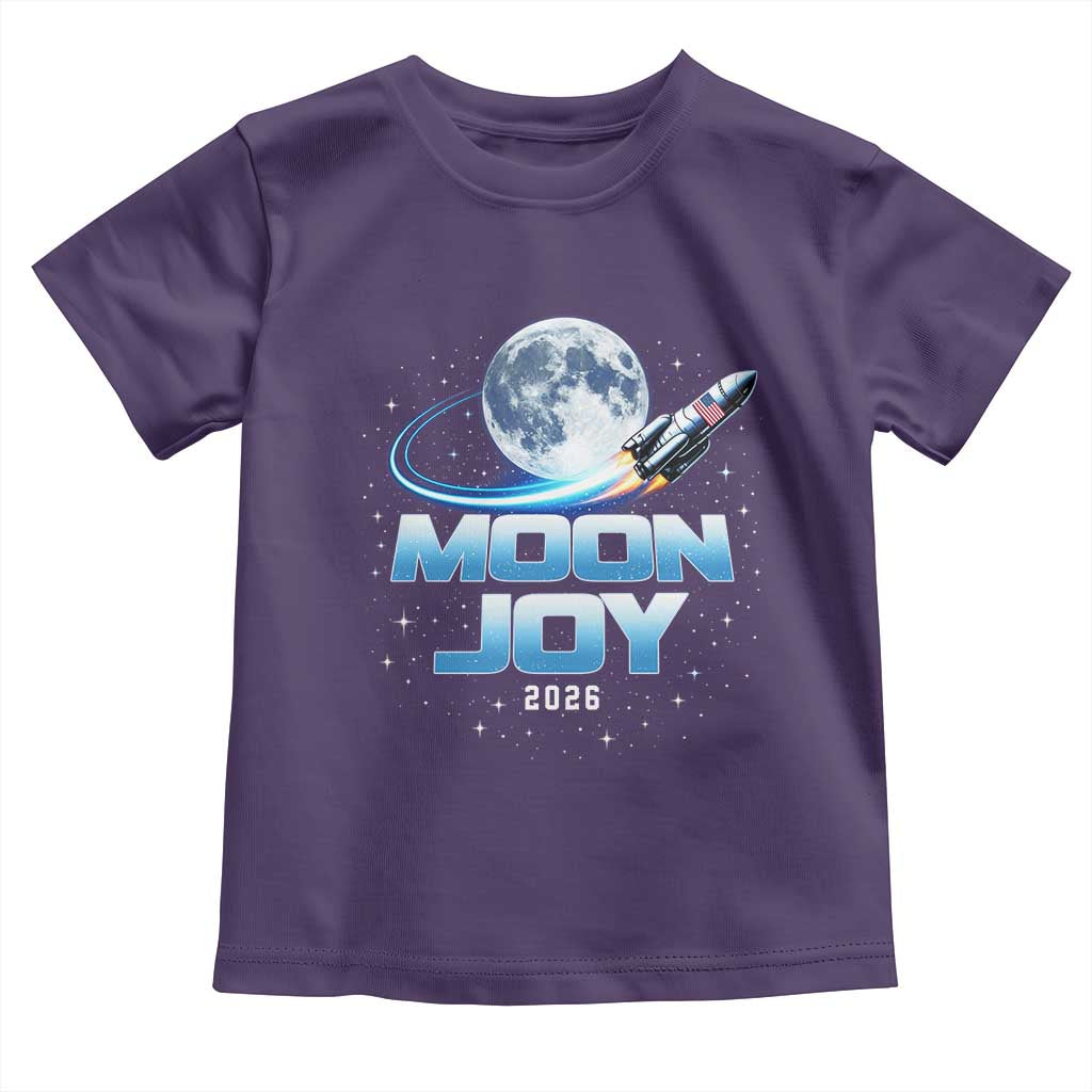 Celestial Moon Joy 2026 Toddler T Shirt Rocket Launch '26 Lunar Mission Celebration TS02 Purple Print Your Wear