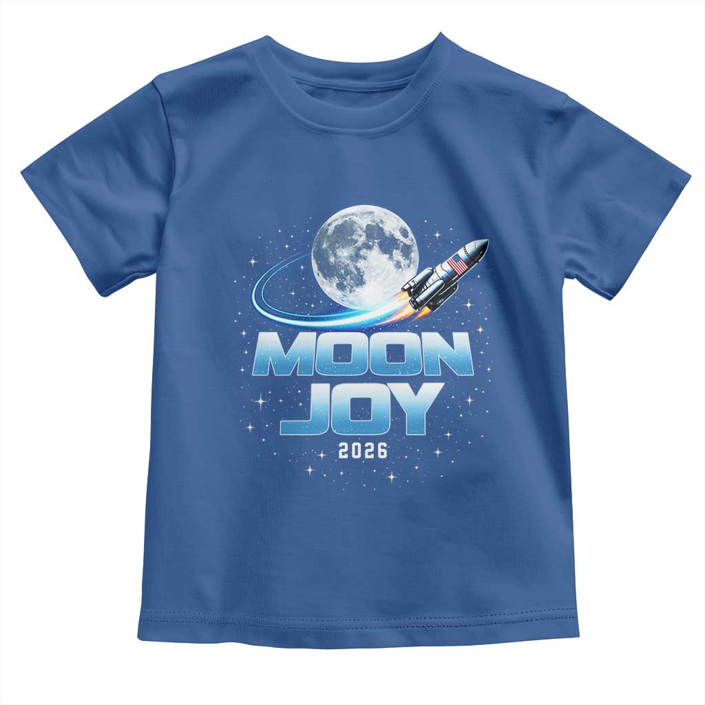 Celestial Moon Joy 2026 Toddler T Shirt Rocket Launch '26 Lunar Mission Celebration TS02 Royal Blue Print Your Wear