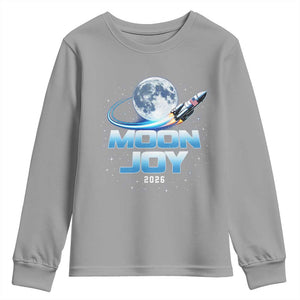 Celestial Moon Joy 2026 Youth Sweatshirt Rocket Launch '26 Lunar Mission Celebration TS02 Sport Gray Print Your Wear