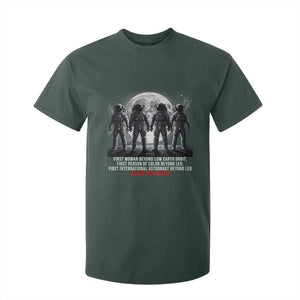 Historic 2026 Lunar Mission Crew Celebration T Shirt For Kid Proud To Be Beyond Low Earth Orbit TS02 Dark Forest Green Print Your Wear