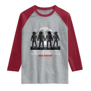 Historic 2026 Lunar Mission Crew Celebration Raglan Shirt Proud To Be Beyond Low Earth Orbit TS02 Heather Gray Heather Red Print Your Wear