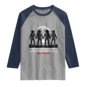 Historic 2026 Lunar Mission Crew Celebration Raglan Shirt Proud To Be Beyond Low Earth Orbit TS02 Sport Gray Navy Print Your Wear