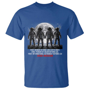 Historic 2026 Lunar Mission Crew Celebration T Shirt Proud To Be Beyond Low Earth Orbit TS02 Royal Blue Print Your Wear