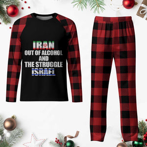 Iran Out Of Alcohol And The Struggle Israel Flag Plaid Pajama Set Funny Wordplay Political Satire TS02 Buffalo Plaid Print Your Wear