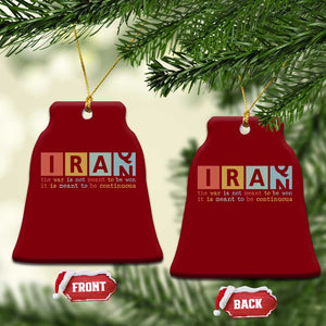 Iran The War Is Meant To Be Continuous Vintage Graphic Ceramic Ornament Orwell Quotes Geopolitical Satire TS02 Print Your Wear