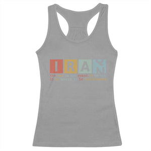 Iran The War Is Meant To Be Continuous Vintage Graphic Racerback Tank Top Orwell Quotes Geopolitical Satire TS02 Sport Gray Print Your Wear