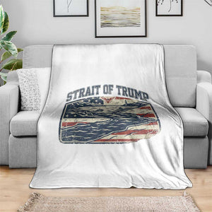 Strait of Trump 2026 Vintage Old Americana Throw Blanket American Flag Nautical Patriotic Graphic TS02 Print Your Wear