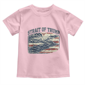 Strait of Trump 2026 Vintage Old Americana Toddler T Shirt American Flag Nautical Patriotic Graphic TS02 Light Pink Print Your Wear