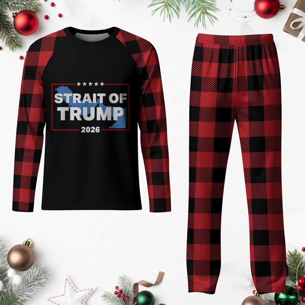 Strait of Trump 2026 Plaid Pajama Set Middle East Map Political Graphic TS02 Buffalo Plaid Print Your Wear