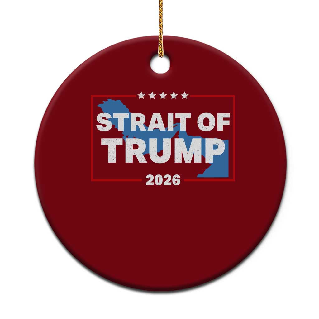 Strait of Trump 2026 Ceramic Ornament Middle East Map Political Graphic TS02 1pc Red Print Your Wear