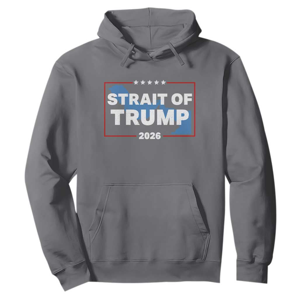 Strait of Trump 2026 Hoodie Middle East Map Political Graphic TS02 Charcoal Print Your Wear