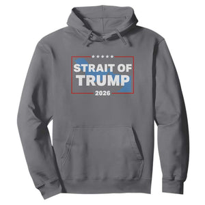 Strait of Trump 2026 Hoodie Middle East Map Political Graphic TS02 Charcoal Print Your Wear