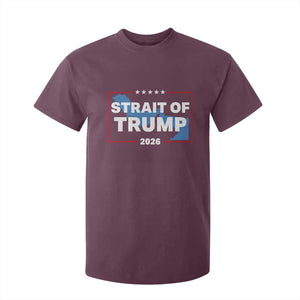 Strait of Trump 2026 T Shirt For Kid Middle East Map Political Graphic TS02 Maroon Print Your Wear