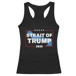 Strait of Trump 2026 Racerback Tank Top Middle East Map Political Graphic TS02 Black Print Your Wear