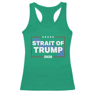 Strait of Trump 2026 Racerback Tank Top Middle East Map Political Graphic TS02 Irish Green Print Your Wear
