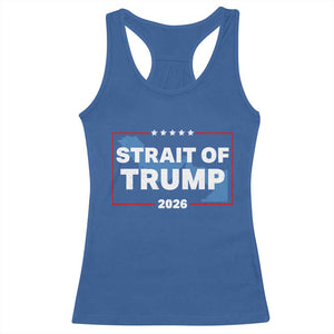 Strait of Trump 2026 Racerback Tank Top Middle East Map Political Graphic TS02 Royal Blue Print Your Wear