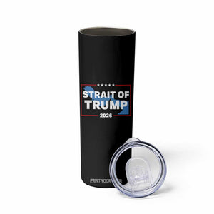 Strait of Trump 2026 Skinny Tumbler Middle East Map Political Graphic TS02 Print Your Wear