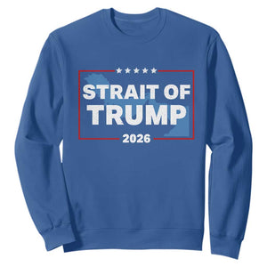 Strait of Trump 2026 Sweatshirt Middle East Map Political Graphic TS02 Royal Blue Print Your Wear