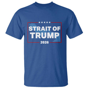 Strait of Trump 2026 T Shirt Middle East Map Political Graphic TS02 Royal Blue Print Your Wear