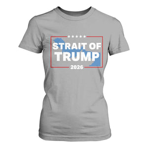 Strait of Trump 2026 T Shirt For Women Middle East Map Political Graphic TS02 Sport Gray Print Your Wear