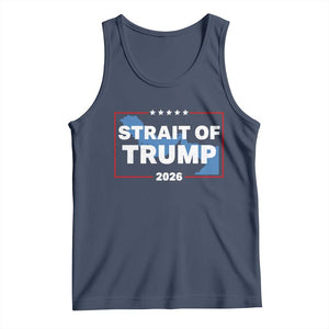 Strait of Trump 2026 Tank Top Middle East Map Political Graphic TS02 Navy Print Your Wear