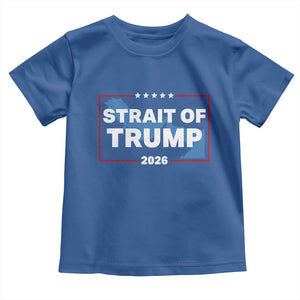 Strait of Trump 2026 Toddler T Shirt Middle East Map Political Graphic TS02 Royal Blue Print Your Wear