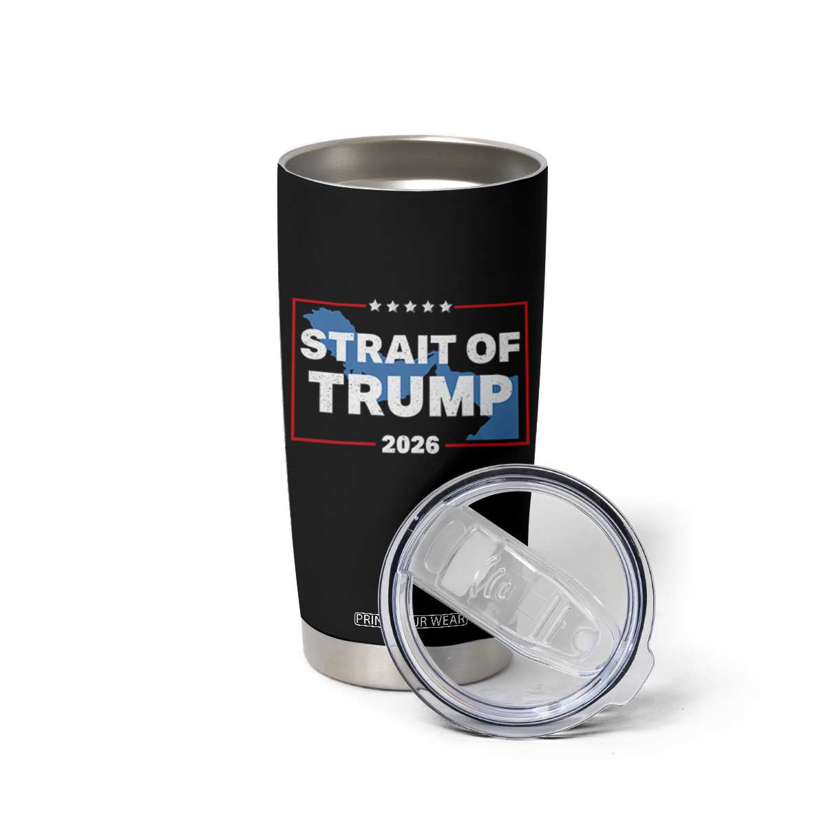 Strait of Trump 2026 Tumbler Cup Middle East Map Political Graphic TS02 Print Your Wear
