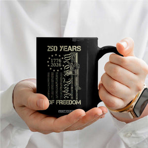 250 Years of Freedom Camo Flag Coffee Mug We The People Second Amendment 1776-2026 Patriotic TS02 Print Your Wear