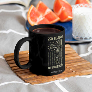 250 Years of Freedom Camo Flag Coffee Mug We The People Second Amendment 1776-2026 Patriotic TS02 Print Your Wear