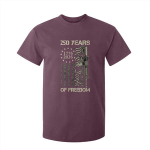 250 Years of Freedom Camo Flag T Shirt For Kid We The People Second Amendment 1776-2026 Patriotic TS02 Maroon Print Your Wear