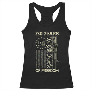 250 Years of Freedom Camo Flag Racerback Tank Top We The People Second Amendment 1776-2026 Patriotic TS02 Black Print Your Wear