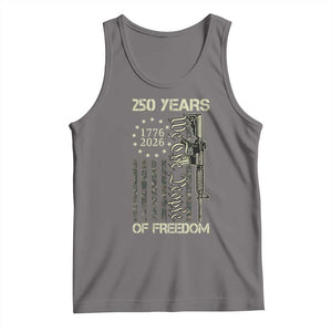 250 Years of Freedom Camo Flag Tank Top We The People Second Amendment 1776-2026 Patriotic TS02 Deep Heather Print Your Wear