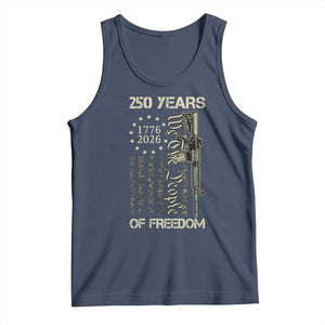 250 Years of Freedom Camo Flag Tank Top We The People Second Amendment 1776-2026 Patriotic TS02 Navy Print Your Wear