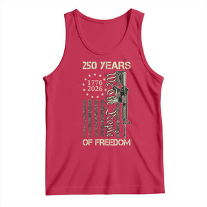 250 Years of Freedom Camo Flag Tank Top We The People Second Amendment 1776-2026 Patriotic TS02 Red Print Your Wear