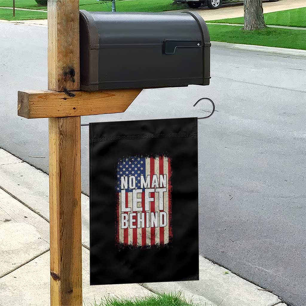 No Man Left Behind Patriotic Garden Flag Distressed American Flag TS02 Print Your Wear