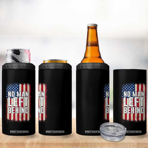 No Man Left Behind Patriotic 4 in 1 Can Cooler Tumbler Distressed American Flag TS02 Print Your Wear